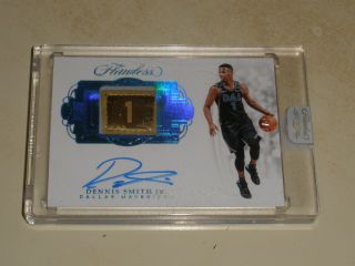 2017 - 18 Panini Flawless Championship Tags Patch Auto Rc Rpa Dennis Smith Jr 1/2
