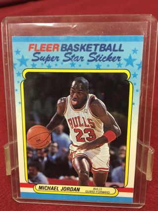 Michael Jordan 1988 - 89 Fleer Sticker 7
