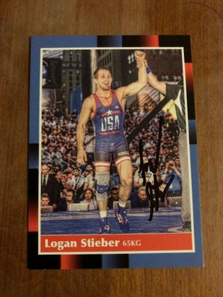 Logan Stieber Ohio State Buckeyes Usa National Champion Autograph Custom Card