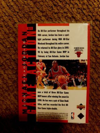 Michael Jordan 1998 Upper Deck Game Action Limites 2124/2300 2