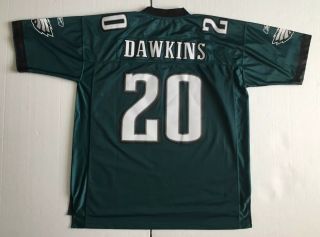 Brian Dawkins Green Stitched Philadelphia Eagles Jersey 20 Mens Size Xxl
