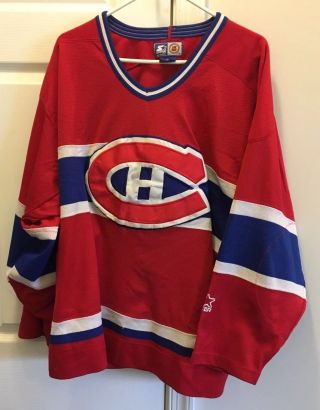 Montreal Canadiens Vintage 1990’s Starter Jersey Size Xl