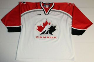 Vintage Canada Team Iihf Ice Hockey Sewn Jersey Adult Large Authentic Bauer