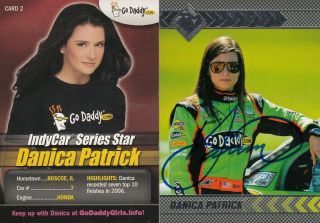 Danica Patrick Go Daddy Nascar Racing Hall Of Fame Womens Driver Card With Bonus