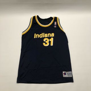 Vintage 90s Champion Indiana Pacers 31 Reggie Miller Basketball Jersey Youth Xl