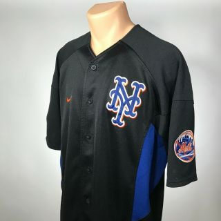Nike York Mets L Jersey Mlb Baseball Embroidered Patches Size Large