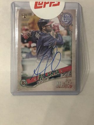 2018 Topps Gypsy Queen Ozzie Albies Rc Auto Atlanta Braves Rookie Autograph