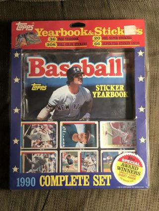1990 Topps Yearbook Stickers Mlb Baseball Card Complete Box Set Factory