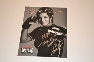 Ufc Mma Gina Carano Autographed Signed 8x10 Promo Photo