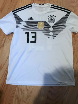 Adidas Germany Dfb 2018 World Cup Home Jersey White L Br7843 Muller