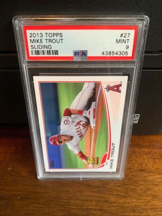2013 Topps Mike Trout Rookie Cup Angels Baseball Card 27 Psa 9