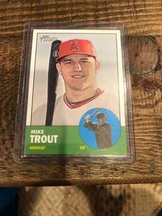 Mike Trout 2012 Topps Heritage 207 Rc Los Angeles Angels Rookie Card
