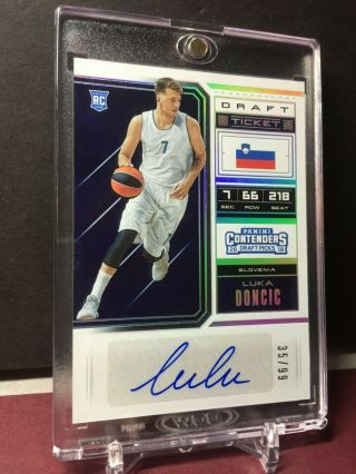 Luka Doncic 2018 - 19 Panini Contenders Draft Rookie Auto /99