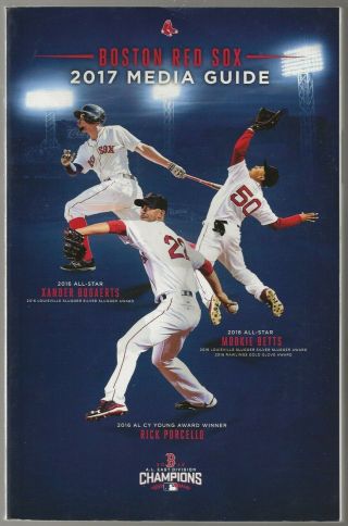 2017 Boston Red Sox Baseball Media Guide - Mookie Betts Bogaerts Porcello Cover