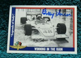 Legends Of Indy Trading Card Autographed Hand Signed Indy Winner Bobby Unser