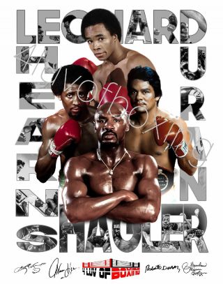 Fabulous Four Wh 11x17 Boxing Poster 4luvofboxing Hagler Srl Hearns Duran