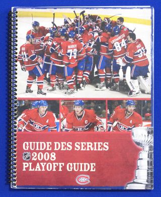 Rare 2008 Montreal Canadiens Nhl Stanley Cup Playoffs Media Guide Program Book