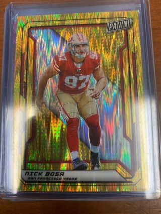Nick Bosa 2019 The National Vip Gold Pack Gold Prizm 09/10 49ers
