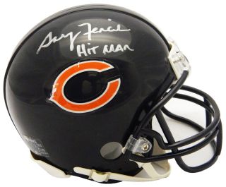 Gary Fencik Signed Chicago Bears Riddell Mini Helmet W/hitman - Schwartz