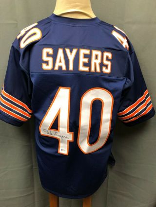 Gale Sayers 40 Chicago Bears Signed Jersey Auto Sz Xl Beckett Bsa Hof