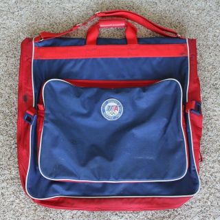 Vtg.  Levi Strauss Usa Olympics 1984 Red/blue Travel Garment Bag