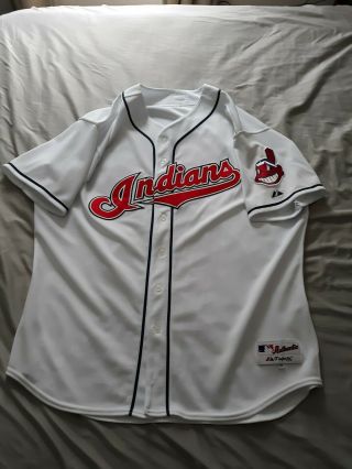 Majestic Authentic Cleveland Chief Wahoo Indians Cool Base Jersey - Size 56