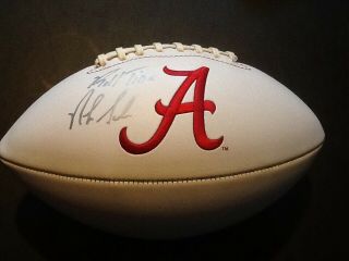Nick Saban Roll Tide Autographed Alabama Crimson Tide Lolo Football