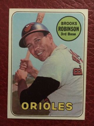 1969 Topps Brooks Robinson 550 Nm - Mt Hof Baltimore Orioles Baseball Card