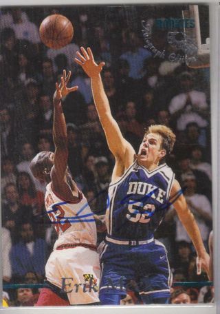 1995 Erik Meek Duke Blue Devils Basketball Classic Autograph Card Krzyzewski Acc