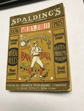 Spalding’s Official Baseball Guide 1925
