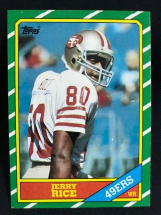 1986 Topps Jerry Rice RC San Francisco 49ers 161 Rookie 2