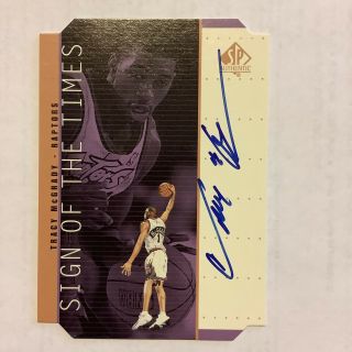 1999 Tracy Mcgrady Ud Sp Authentic Sign Of The Times Auto