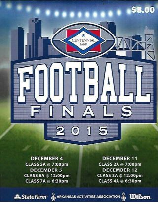 2015 Arkansas High School Football Championship Program