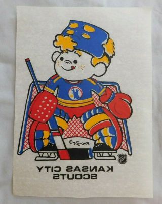 Vintage Kansas City Scouts Iron On T - Shirt Decal