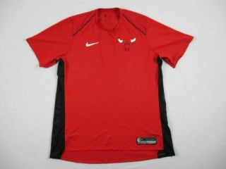 Nike Chicago Bulls - Red/black Dri - Fit Short Sleeve Shirt (xl) -