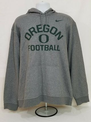 Oregon Ducks Football Team Issued Nike Sweatshirt Hoodie Jacket Coat Men 
