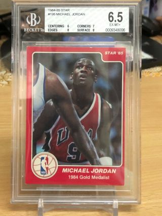 1984 - 85 Star Michael Jordan Xrc Olympic Bgs 6.  5