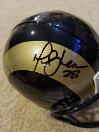 Marshall Faulk Signed/autographed St.  Louis Rams Mini Helmet Jsa Witness