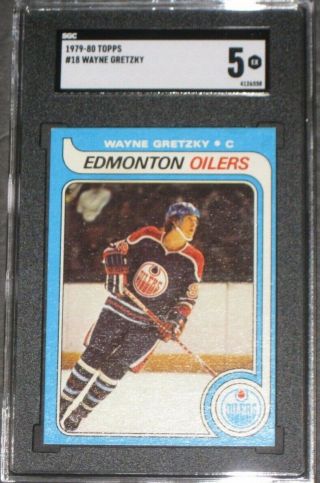 1979 Topps Wayne Gretzky Rookie Hockey Card 18 Sgc 5 Ex Rc$ Edmonton Oilers