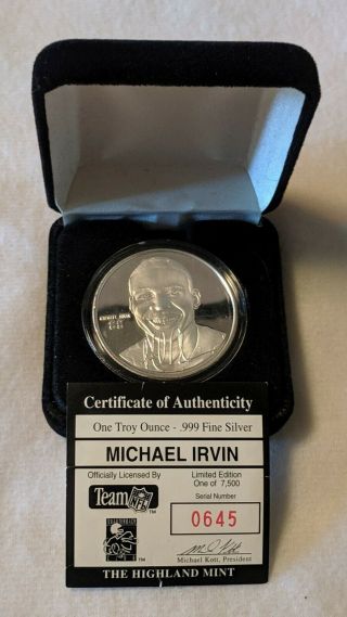 The Highland Michael Irvin Fine Silver One Troy Ounce Limited Edition Coin