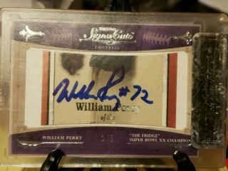 2011 Tristar Signacuts Autographs 1/5 William Perry Auto Card Bowl Xx