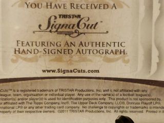 2011 TRISTAR SignaCuts Autographs 1/5 William Perry Auto Card Bowl XX 4