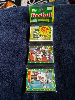 1986 Topps Rack Pack With Jerry Rice Rookie Card On Top Football Cards 3