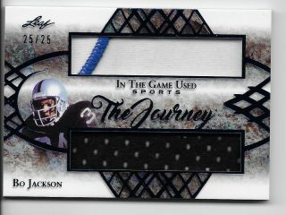 2019 Leaf In The Game Sports The Journey Dual Patch Bo Jackson 25/25 Kc Oakland