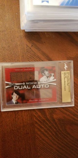 2019 Leaf Metal Pop Century 1/1 Proof Clear Red Mickey Dolenz / Michael Nesmith