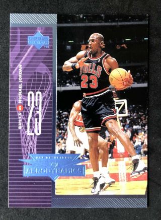1998 - 99 Upper Deck Michael Jordan Aerodynamics Card A1 Foil H.  O.  F.  Bulls