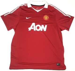 Nike Dri Fit Manchester United Aon Jersey Red Mens Size 2xl