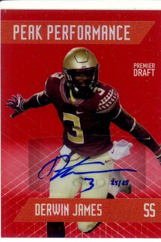 Derwin James Rookie Rc Draft Auto Autograph Fsu Seminoles Noles College 25/25 18