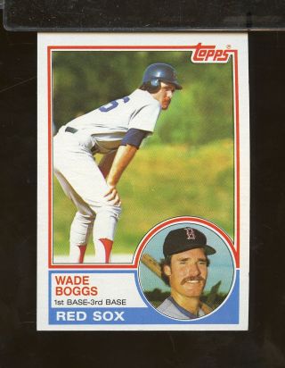 1983 Topps 498 Wade Boggs Rc Boston Red Sox Nm/mt (jy22)