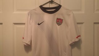 Nike Usmnt United States Home White 2010 - 2012 Authentic Soccer Jersey Large Mens